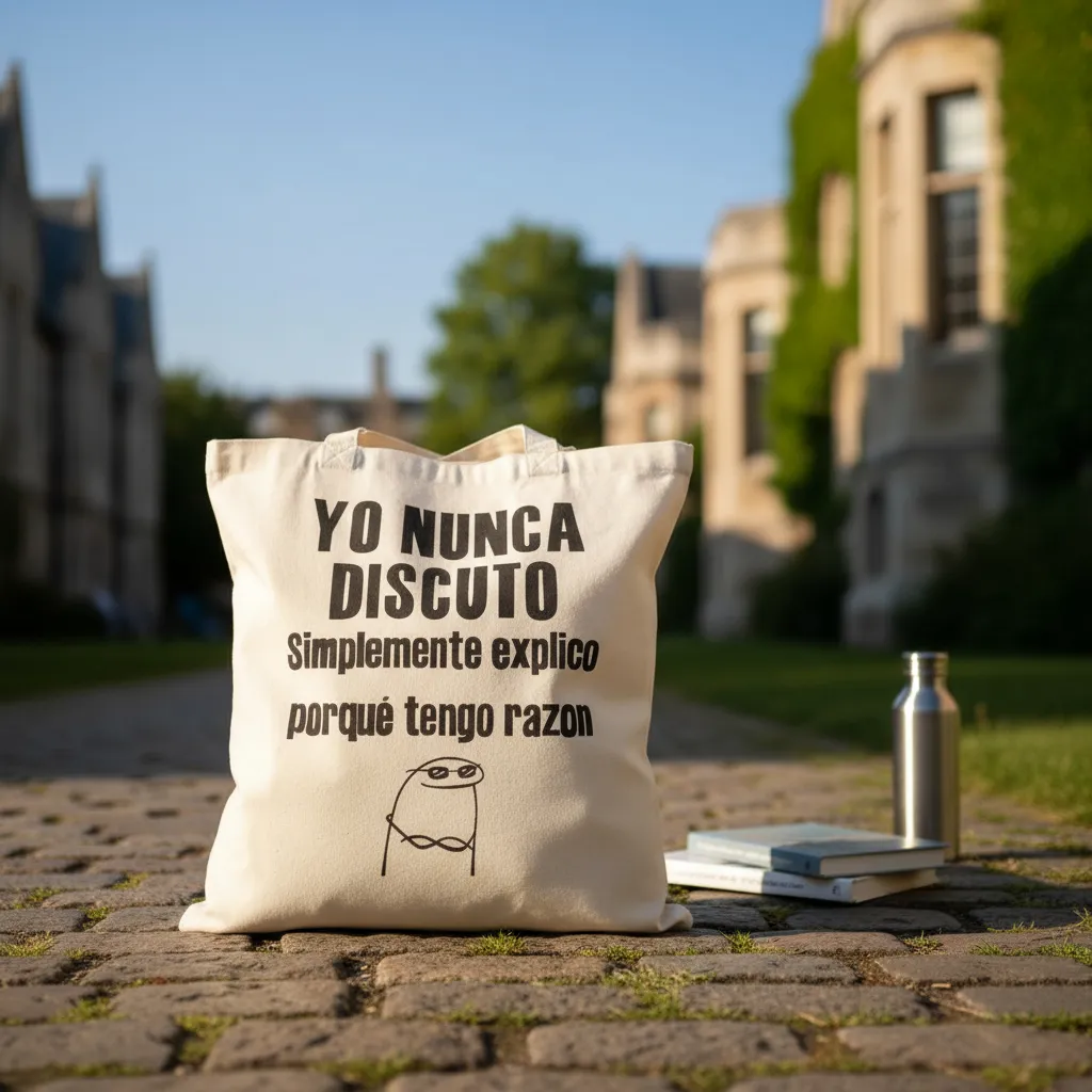 👜 Bolsa "Yo nunca discuto" - Imagen 4